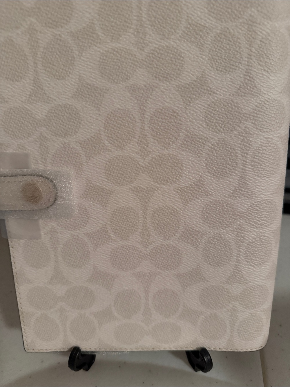 Coach NWT Chalk White Logo C’s Notebook Cover with Snap Closure - Picture 6 of 11